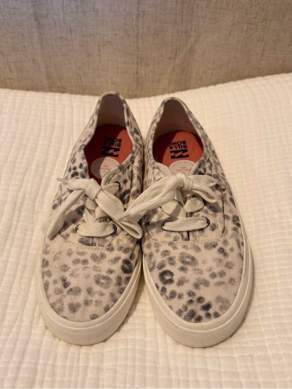 Women’s billabong Leopard Print Canvas Sneakers - Neutral Gray & Cream